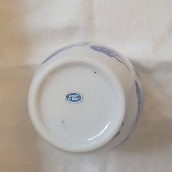 Vintage Japanese Blue & White Porcelain Dragon Vase Decorative Collectible - Picture 6 of 7